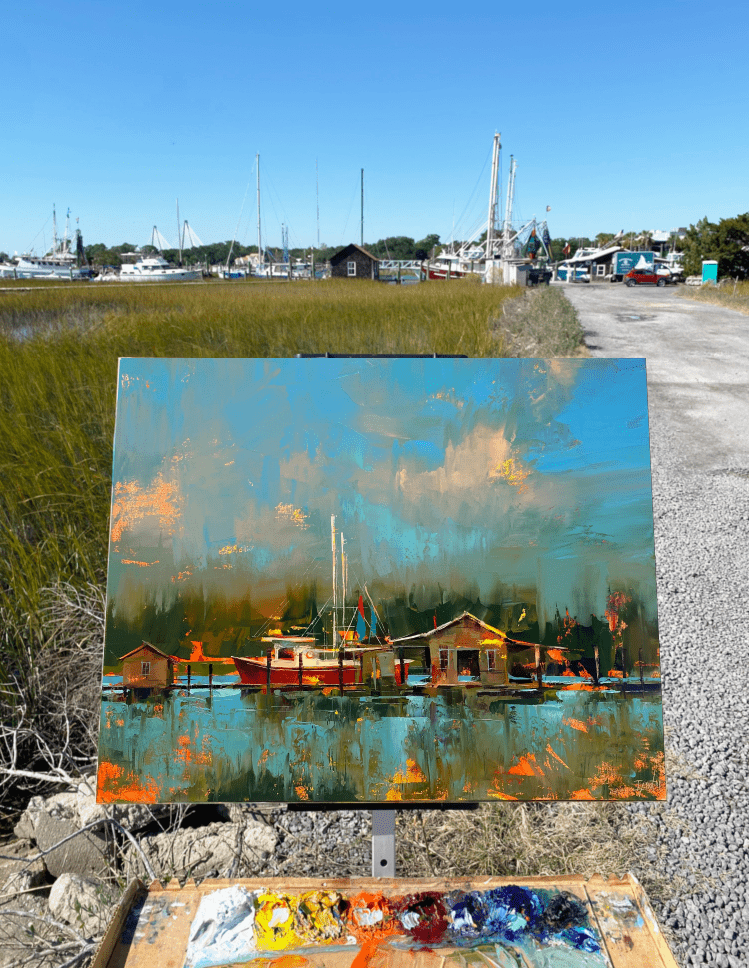 Shem Creek Docks by Ignat Ignatov at LePrince Galleries